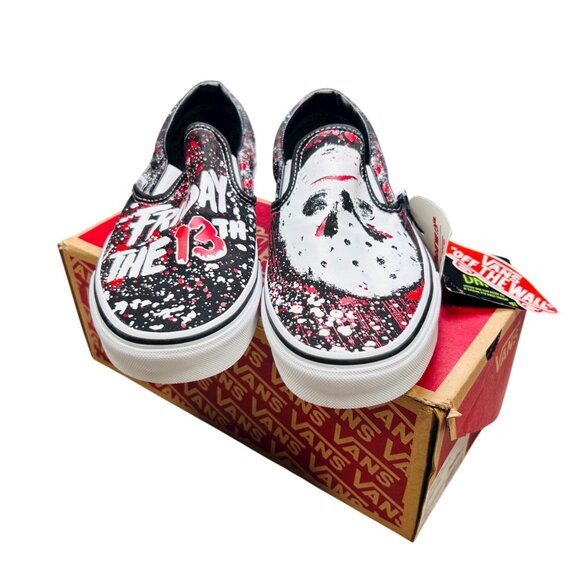 House of Terror x Vans Classic Slip On “Friday the 13th” Size 9Men 10.5 Women - Picture 1 of 6